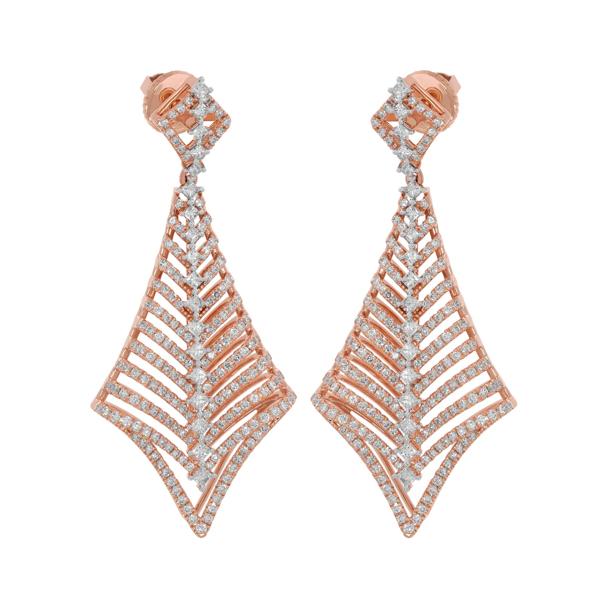 Diamond Curve Earrings